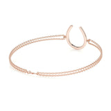 0.2 TCW Round Shaped Lab-Grown Diamond Horseshoe Bracelet