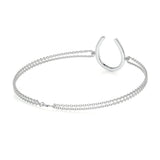 0.2 TCW Round Shaped Lab-Grown Diamond Horseshoe Bracelet