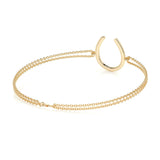 0.2 TCW Round Shaped Lab-Grown Diamond Horseshoe Bracelet