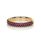 1.25 TCW Round Shaped July-Ruby Birthstone Wedding Band