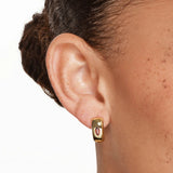 1.2 TCW Marquise January-Garnet Birthstone Hoop Earrings