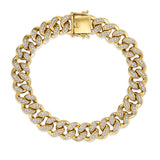 1.2 TCW Round Lab Grown Diamond Cuban Chained Bracelet