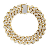 3.5 TCW Round Lab Grown Diamond Cuban Chained Bracelet