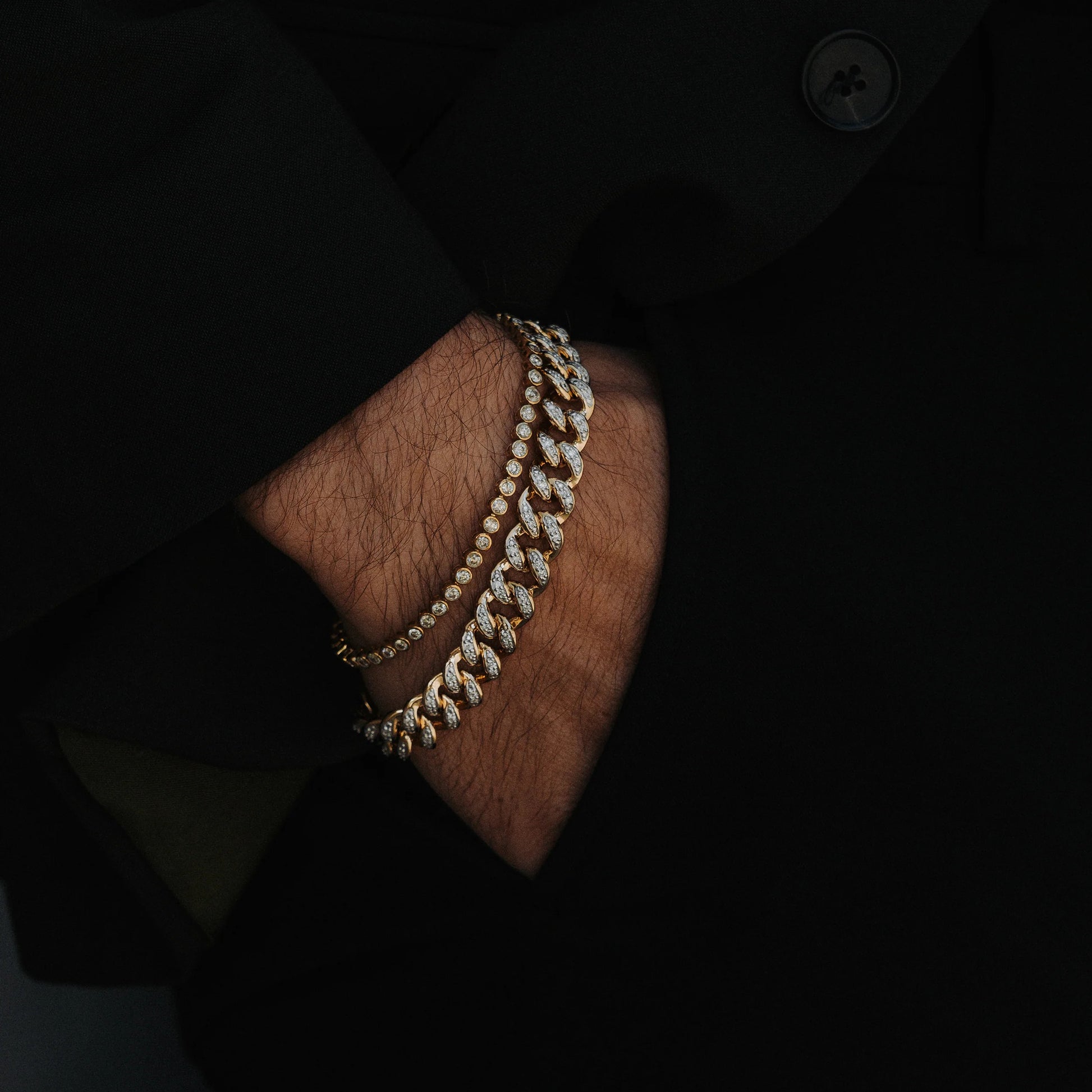 1.2 TCW Round Lab Grown Diamond Cuban Chained Bracelet