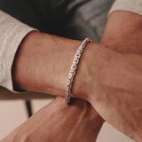 0.85 TCW Round Lab Grown Diamond Cuban Chained Bracelet