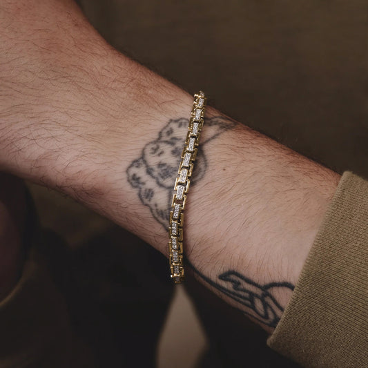 0.85 TCW Round Lab Grown Diamond Cuban Chained Bracelet