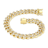 1.2 TCW Round Lab Grown Diamond Cuban Chained Bracelet