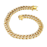 0.5 TCW Round Lab Grown Diamond Cuban Chained Bracelet