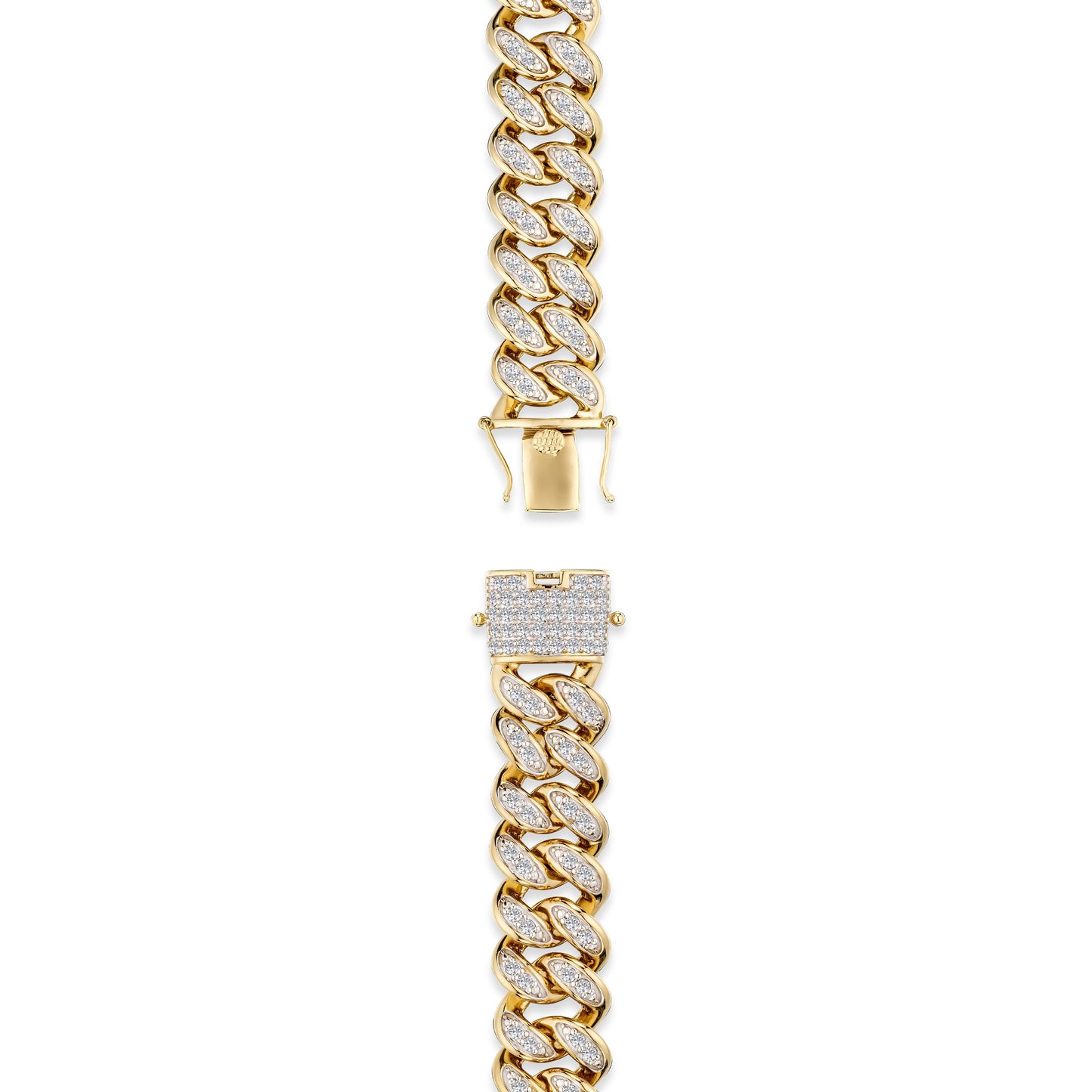 3.5 TCW Round Lab Grown Diamond Cuban Chained Bracelet