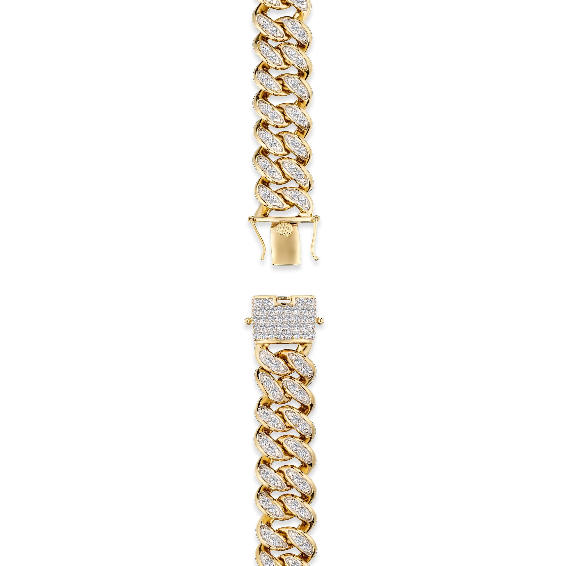 3.5 TCW Round Lab Grown Diamond Cuban Chained Bracelet