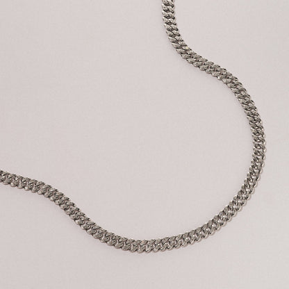 1.2 TCW Round Lab Grown Diamond Cuban Necklace