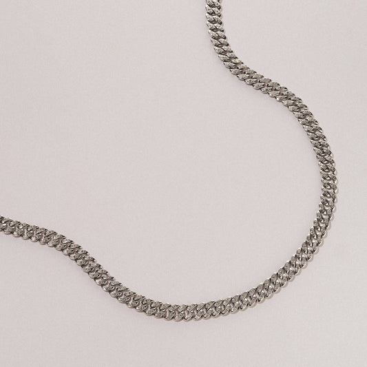 1.2 TCW Round Lab Grown Diamond Cuban Necklace
