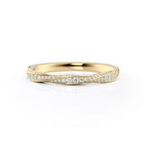 0.35 TCW Round Lab-Grown Diamond Twisted Half Eternity Wedding Band