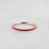 0.5 TCW Round Shaped July-Ruby Birthstone Wedding Band