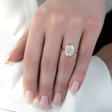 2 CT Oval Cut Bezel Lab-Grown Diamond Engagement Ring