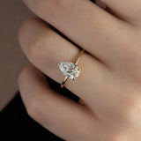 2 CT Pear Cut Hidden Halo Lab-Grown Diamond Engagement Ring