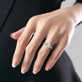 2 CT Princess Cut Split Shank Pave Lab-Grown Diamond Engagement Ring
