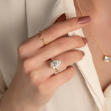 2 CT Pear Cut Solitaire Lab-Grown Diamond Engagement Ring
