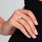 2 CT Asscher Cut Pave Lab-Grown Diamond Engagement Ring