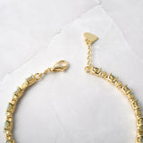 8 TCW Oval Shaped March-Aquamarine Birthstone Bracelet