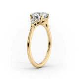 2 CT Cushion Cut Cluster Lab-Grown Diamond Engagement Ring