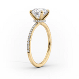 2 CT Asscher Cut Pave Lab-Grown Diamond Engagement Ring