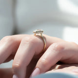 2 CT Oval Cut Bezel Lab-Grown Diamond Engagement Ring