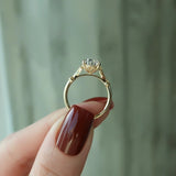 2 CT Pear Cut Vintage Pave Lab-Grown Diamond Engagement Ring