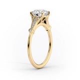 2 CT Asscher Cut Vintage Pave Lab-Grown Diamond Engagement Ring
