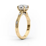 2 CT Asscher Cut Vintage Pave Lab-Grown Diamond Engagement Ring