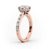 2 CT Princess Cut Pave Lab-Grown Diamond Engagement Ring