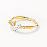 0.28 TCW Round Cut Lab-Grown Diamond Open Shank Wedding Band