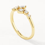 0.28 TCW Round Cut Lab-Grown Diamond Open Shank Wedding Band