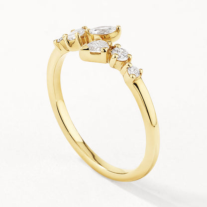 0.28 TCW Round Cut Lab-Grown Diamond Open Shank Wedding Band
