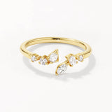 0.28 TCW Round Cut Lab-Grown Diamond Open Shank Wedding Band