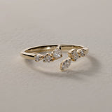 0.28 TCW Round Cut Lab-Grown Diamond Open Shank Wedding Band