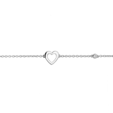 0.02 TCW Round Shaped Lab-Grown Diaomond Heart Bracelet