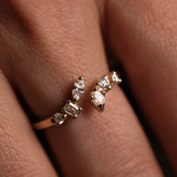 0.28 TCW Round Cut Lab-Grown Diamond Open Shank Wedding Band