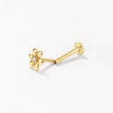 0.008 TCW Round Lab-Grown Diamond Daisy Helix Single Stud Earring