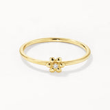0.008 CT Round Cut Lab-Grown Diamond Floral Wedding Band
