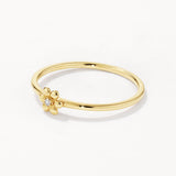 0.008 CT Round Cut Lab-Grown Diamond Floral Wedding Band