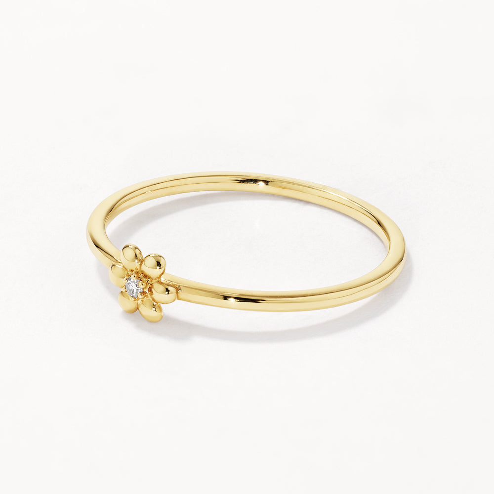 0.008 CT Round Cut Lab-Grown Diamond Floral Wedding Band