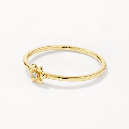 0.008 CT Round Cut Lab-Grown Diamond Floral Wedding Band
