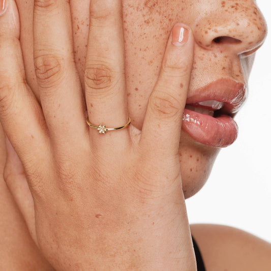 0.008 CT Round Cut Lab-Grown Diamond Floral Wedding Band