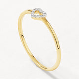 0.07 TCW Round Cut Lab-Grown Diamond Heart Wedding Band