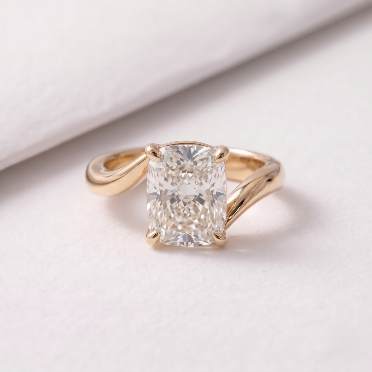 3 CT Elongated Cushion Cut Solitaire Lab-Grown Diamond Engagement Ring