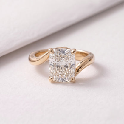 3 CT Elongated Cushion Cut Solitaire Lab-Grown Diamond Engagement Ring