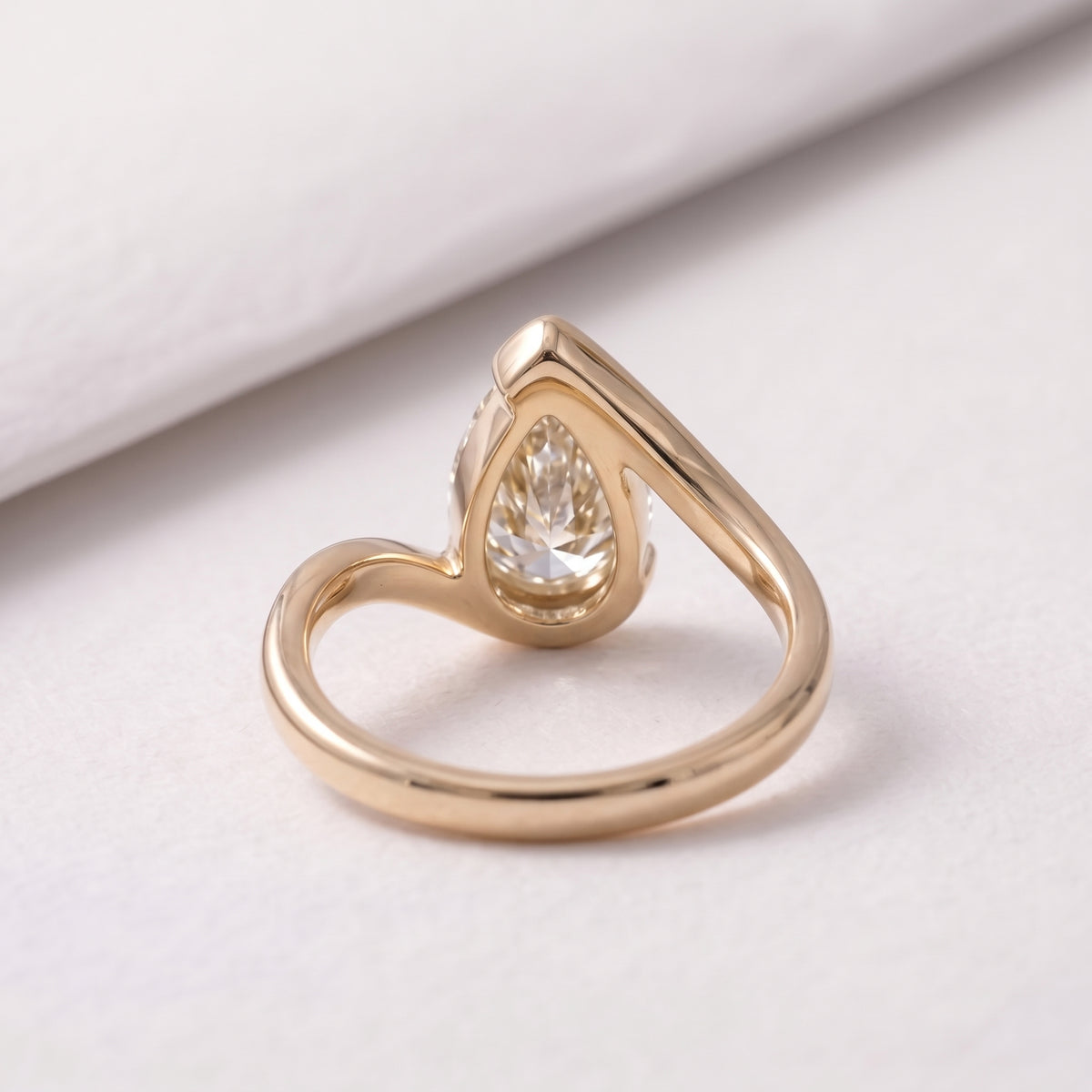 2.5 CT Pear Cut Solitaire Lab-Grown Diamond Engagement Ring