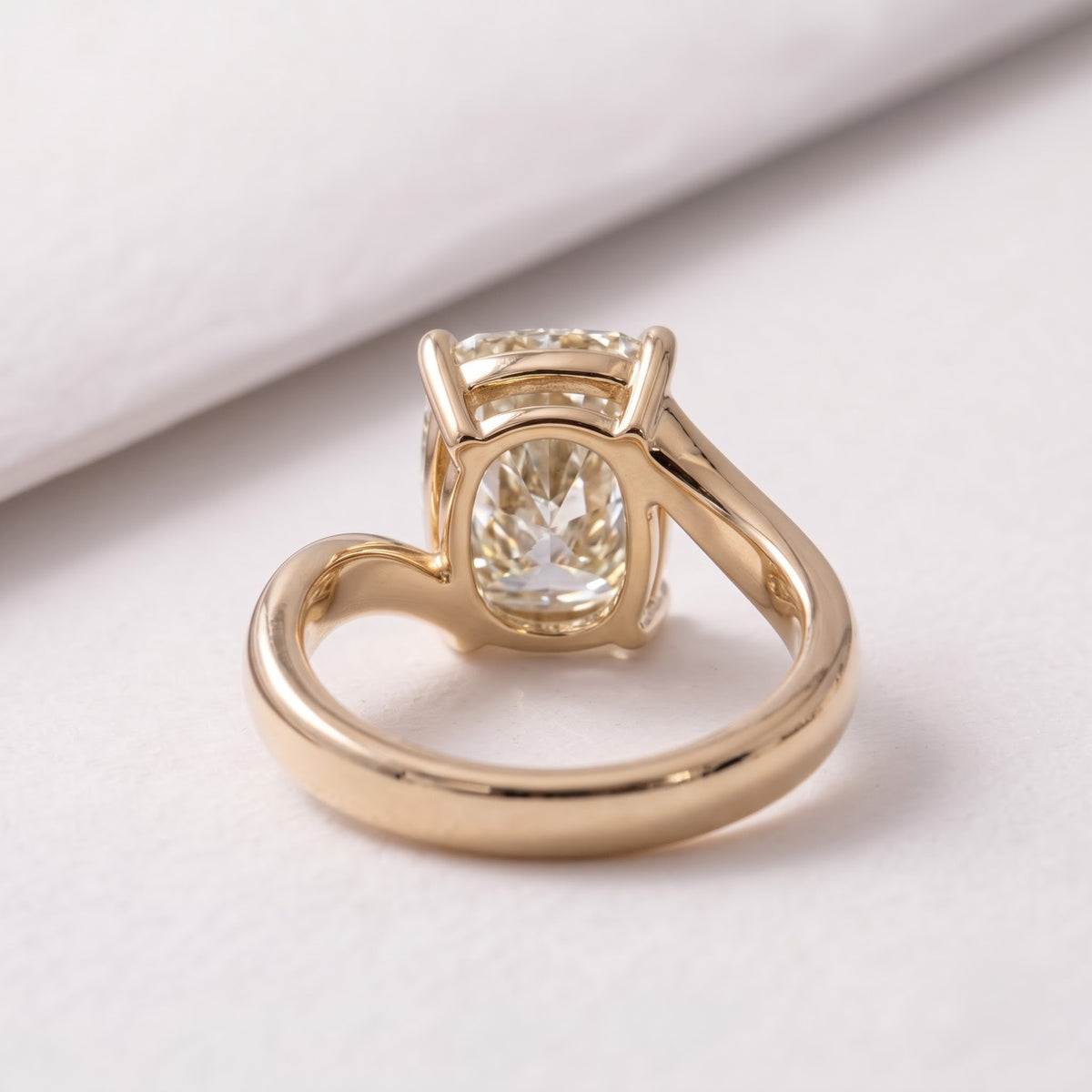 3 CT Elongated Cushion Cut Solitaire Lab-Grown Diamond Engagement Ring