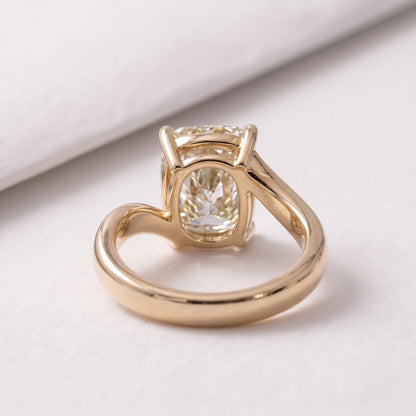 3 CT Elongated Cushion Cut Solitaire Lab-Grown Diamond Engagement Ring